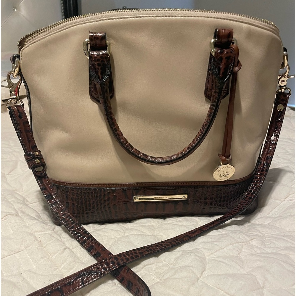 Brahmin Summer Tuscan Tri-Texture Satchel